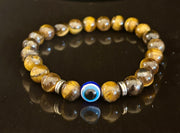 Evil Eye Style Beaded Bracelets – Handmade Natural Stone Protection