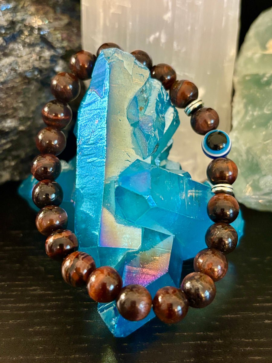 Evil Eye Style Beaded Bracelets – Handmade Natural Stone Protection