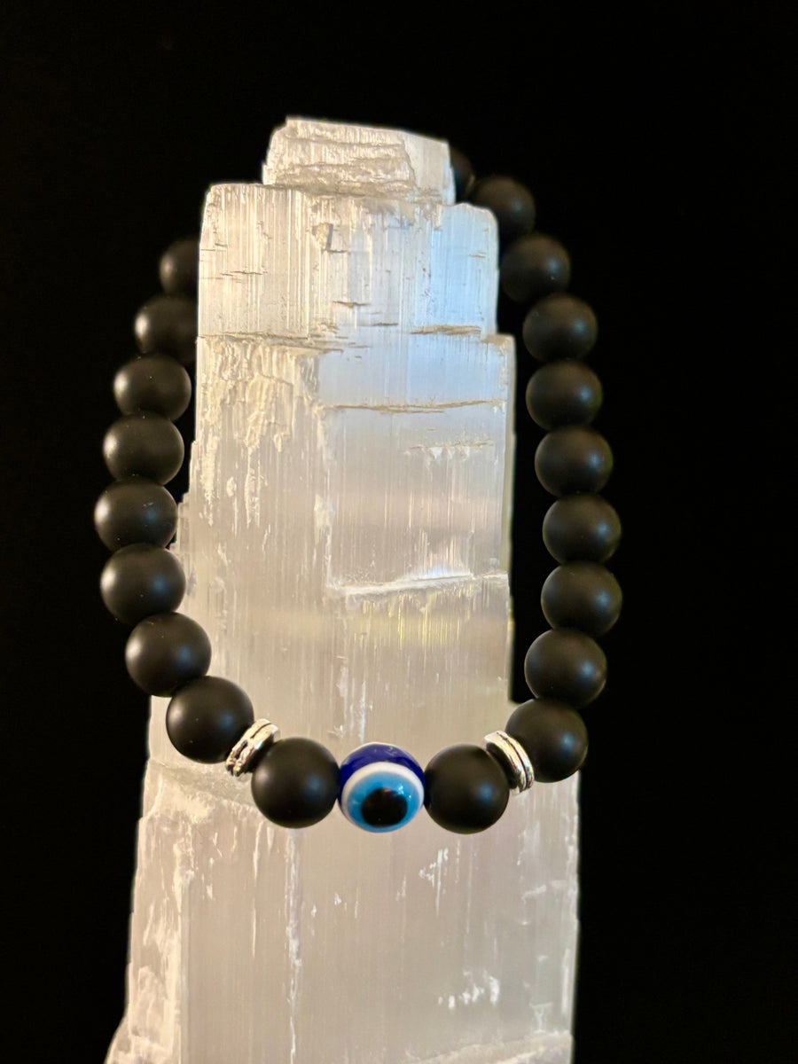 Evil Eye Style Beaded Bracelets – Handmade Natural Stone Protection