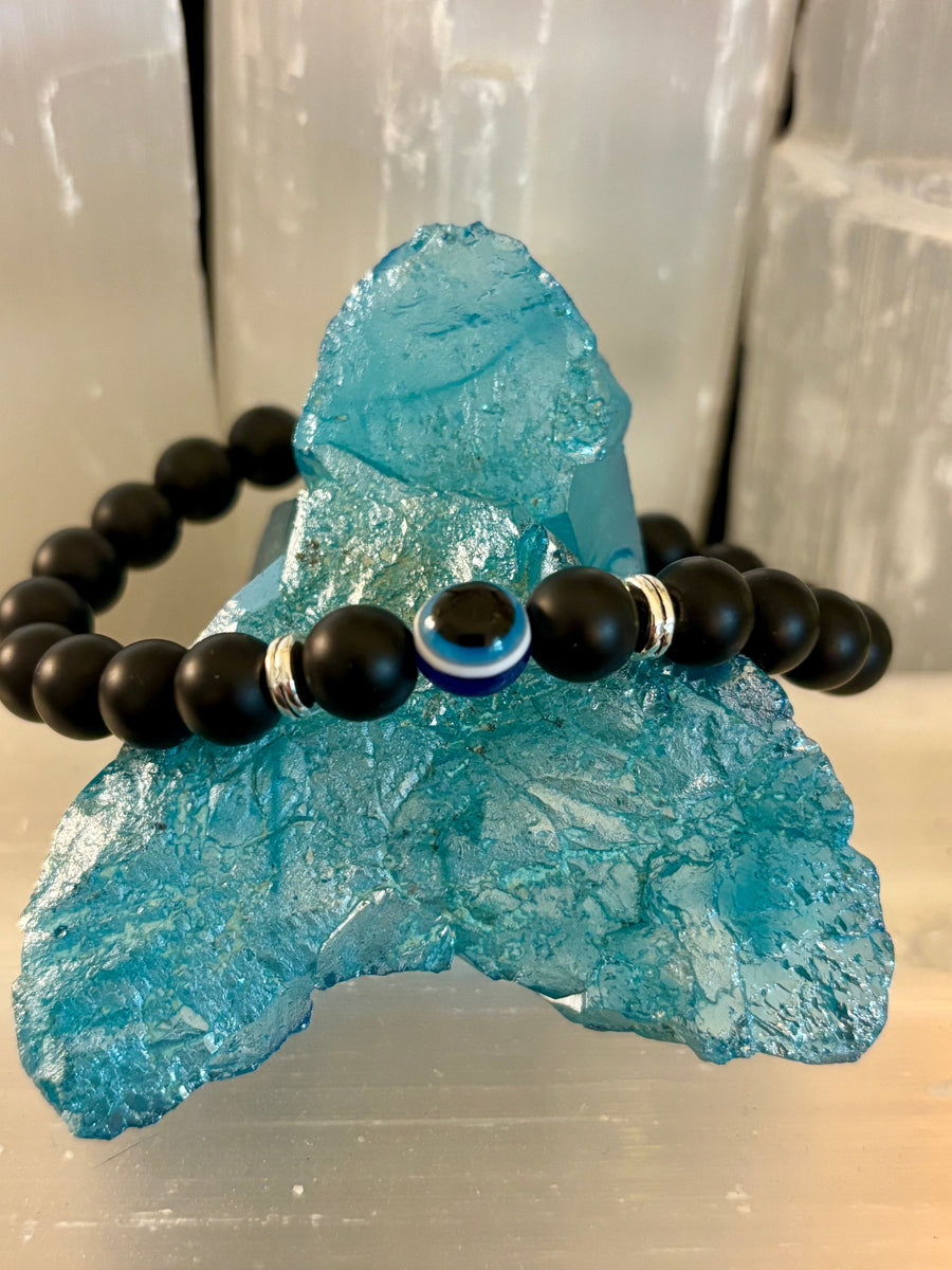 Evil Eye Style Beaded Bracelets – Handmade Natural Stone Protection