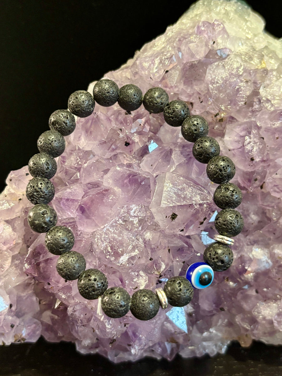 Evil Eye Style Beaded Bracelets – Handmade Natural Stone Protection