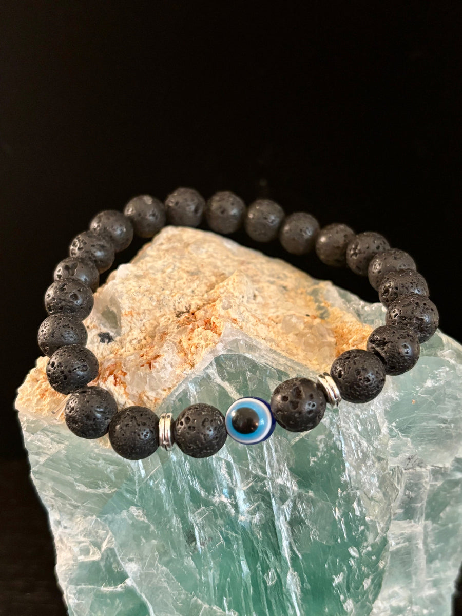 Evil Eye Style Beaded Bracelets – Handmade Natural Stone Protection