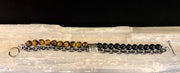Lapis Lazuli or Tiger’s Eye Reiki-Infused Strength & Intention Bracelet with Silver-Tone Chain (Medium–Large Wrist)