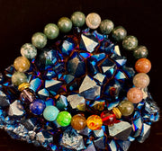 Chakra & India Onyx Reiki-Infused Healing Bracelet – Grounding Energy & Spiritual Balance