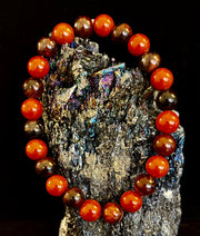 Powerful Protection Bracelet – Red Tiger Eye & Red Jasper Healing Bracelet (For Large Wrists)