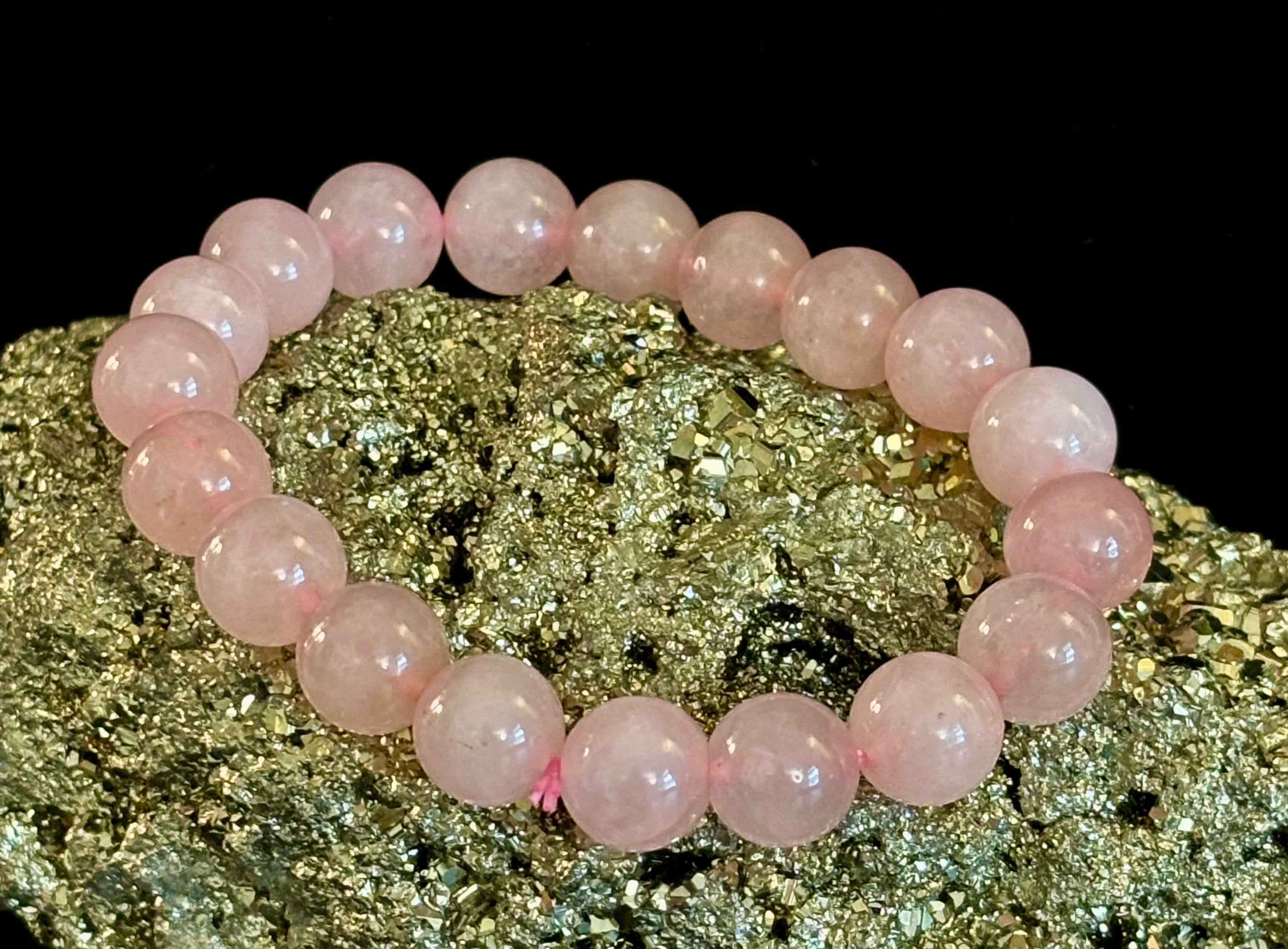 Rose Quartz Bracelet 8mm, 10mm & 12mm – Reiki-Infused Love, Healing & Self-Worth Jewelry (Multiple Wrist Sizes)