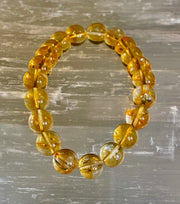 Citrine Round Beaded Bracelet – Manifest Joy, Light & Abundance