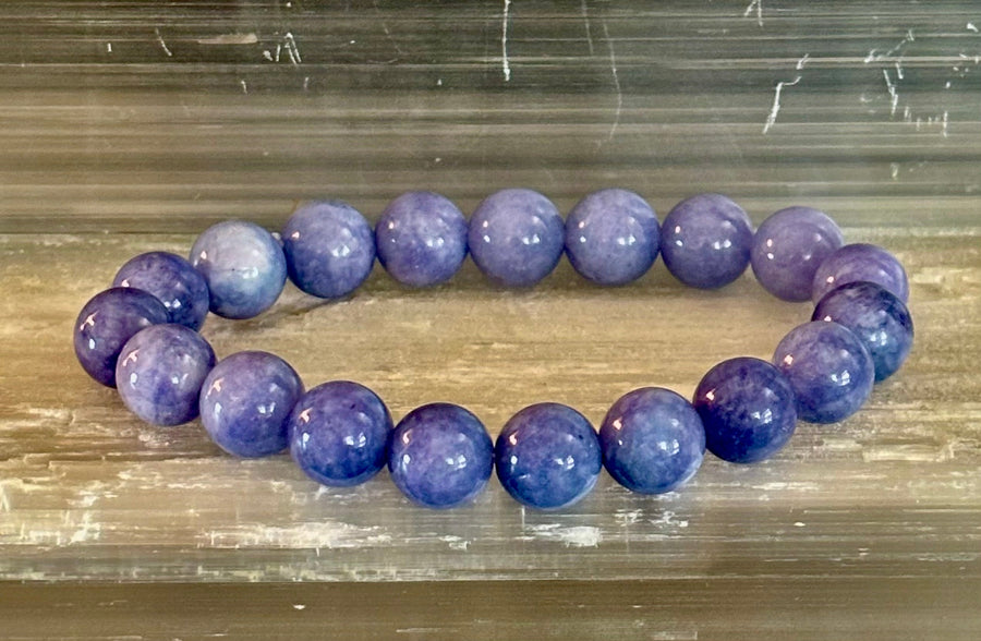 Blue Lace Agate Bracelet – Natural Stone Bracelet for Anxiety Relief & Calm (Medium Wrists)