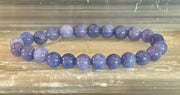 Blue Lace Agate Bracelet – Natural Stone Bracelet for Anxiety Relief & Calm (Medium Wrists)