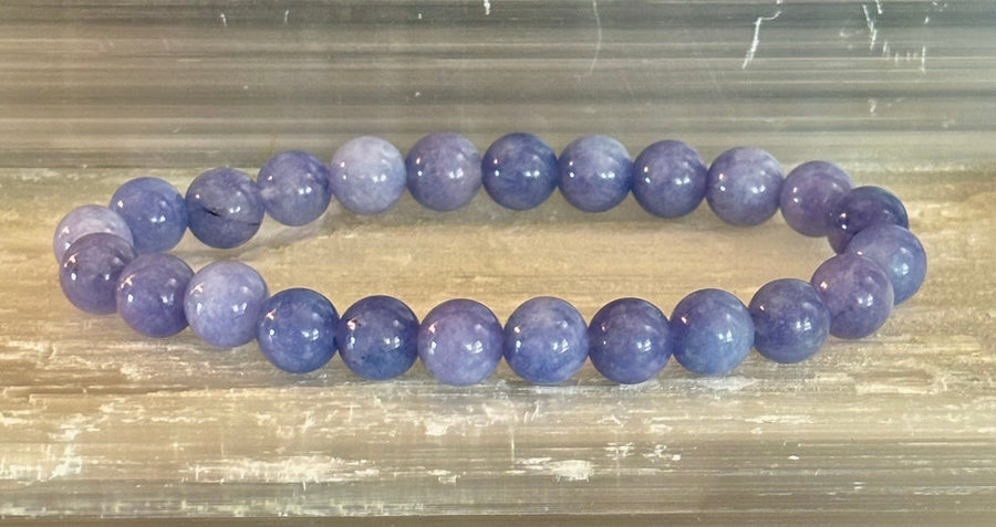 Blue Lace Agate Bracelet – Natural Stone Bracelet for Anxiety Relief & Calm (Medium Wrists)