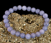 Blue Lace Agate Bracelet – Natural Stone Bracelet for Anxiety Relief & Calm (Medium Wrists)