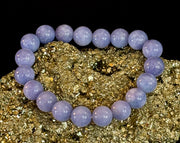 Blue Lace Agate Bracelet – Natural Stone Bracelet for Anxiety Relief & Calm (Medium Wrists)