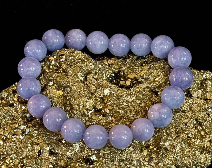Blue Lace Agate Bracelet – Natural Stone Bracelet for Anxiety Relief & Calm (Medium Wrists)