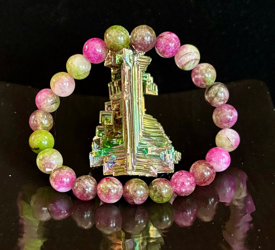 Watermelon Tourmaline Love & Healing Bracelet – 8mm Natural Gemstone Beads (Small to Medium Wrists)