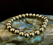 Hematite Grounding & Protection Bracelet – Root Chakra Healing Stone for Confidence, Clarity & Stability (6mm, 8mm, 10mm Options)