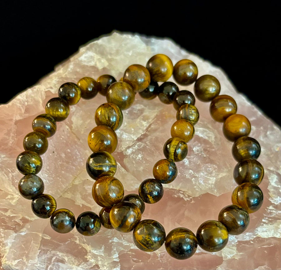 Natural Tiger Eye Beaded Bracelet – Stone of Personal Power