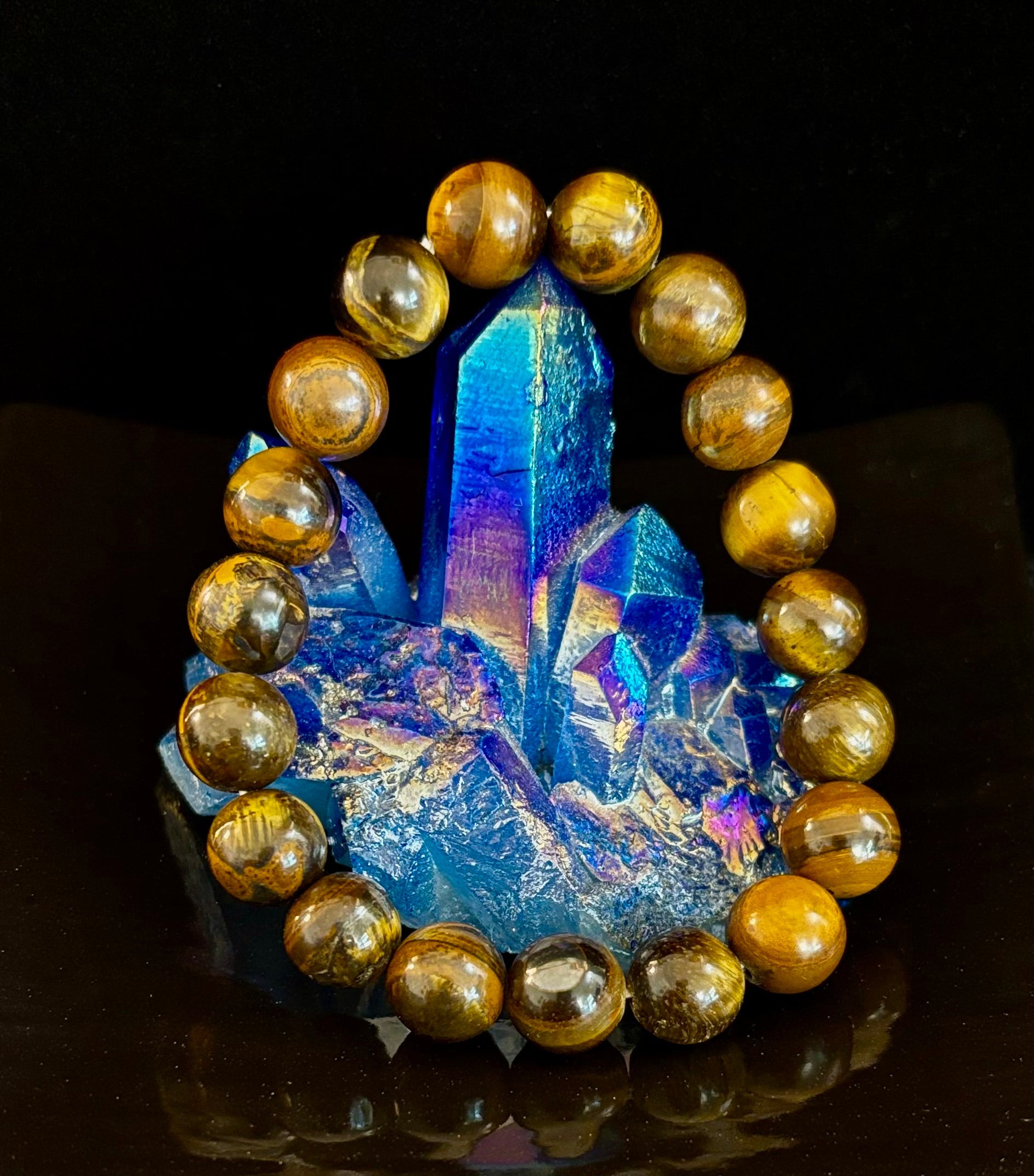 Natural Tiger Eye Beaded Bracelet – Stone of Personal Power