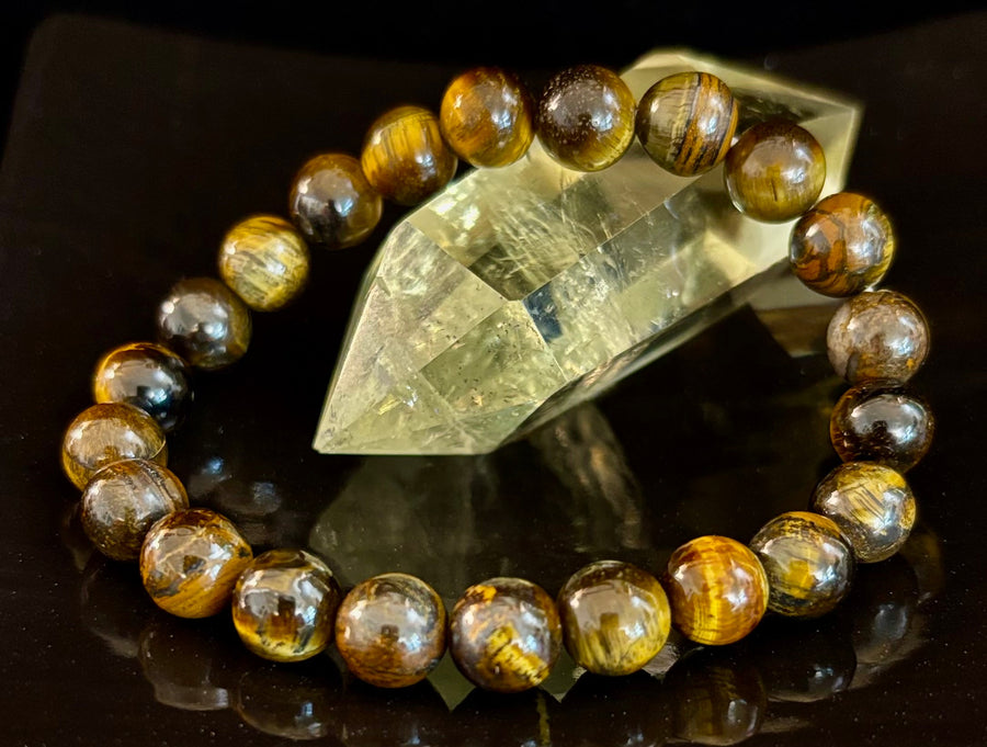 Natural Tiger Eye Beaded Bracelet – Stone of Personal Power