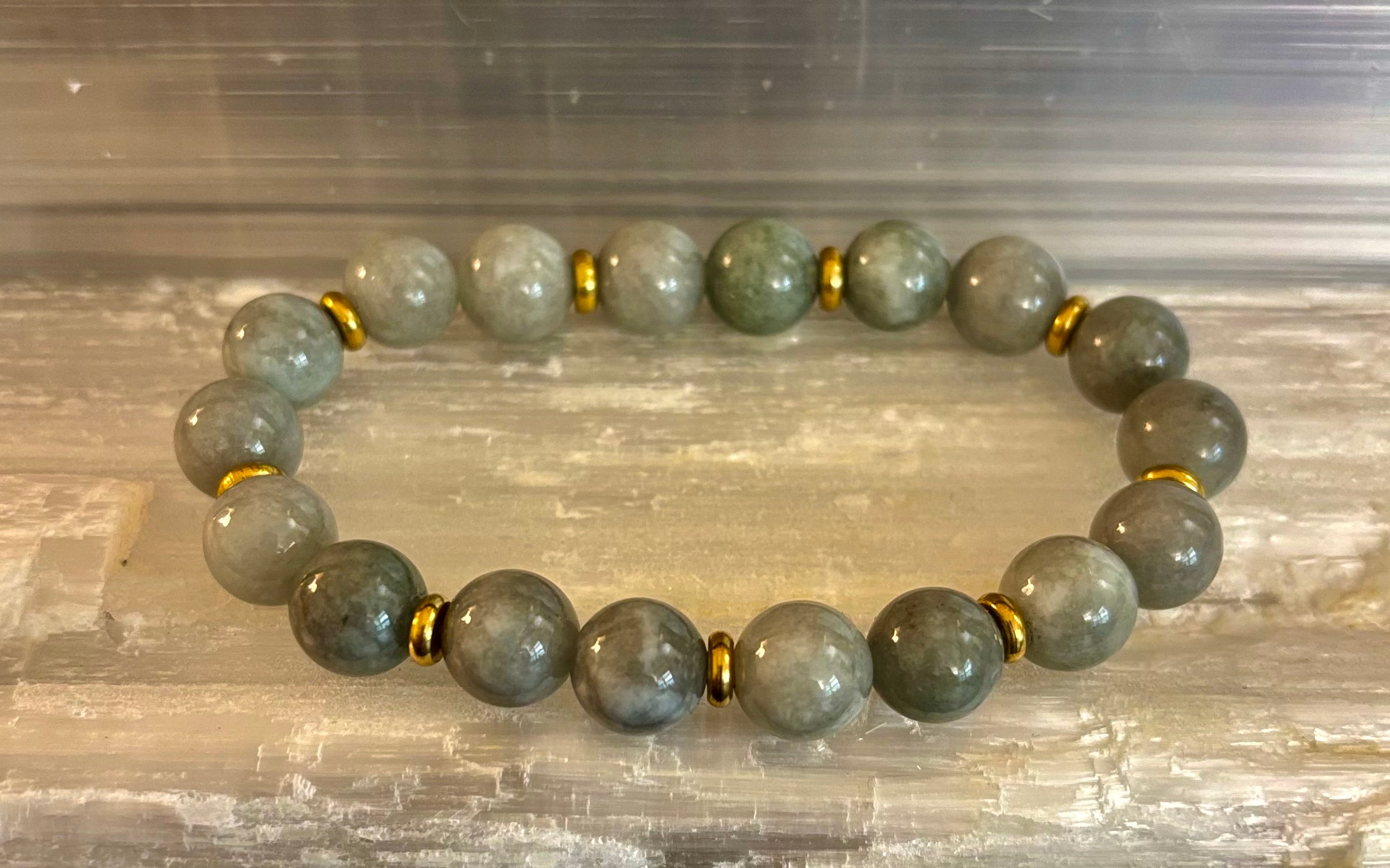 Zen Jade Adventure Bracelet – 10mm Natural Jade for Large Wrists