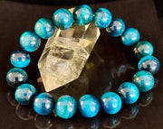 Blue Tiger Eye Reiki-Infused Focus & Confidence Bracelet (Medium–Large Wrist)