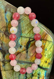 Attracting Love Bracelet – Moonstone, Rose Quartz & Strawberry Quartz