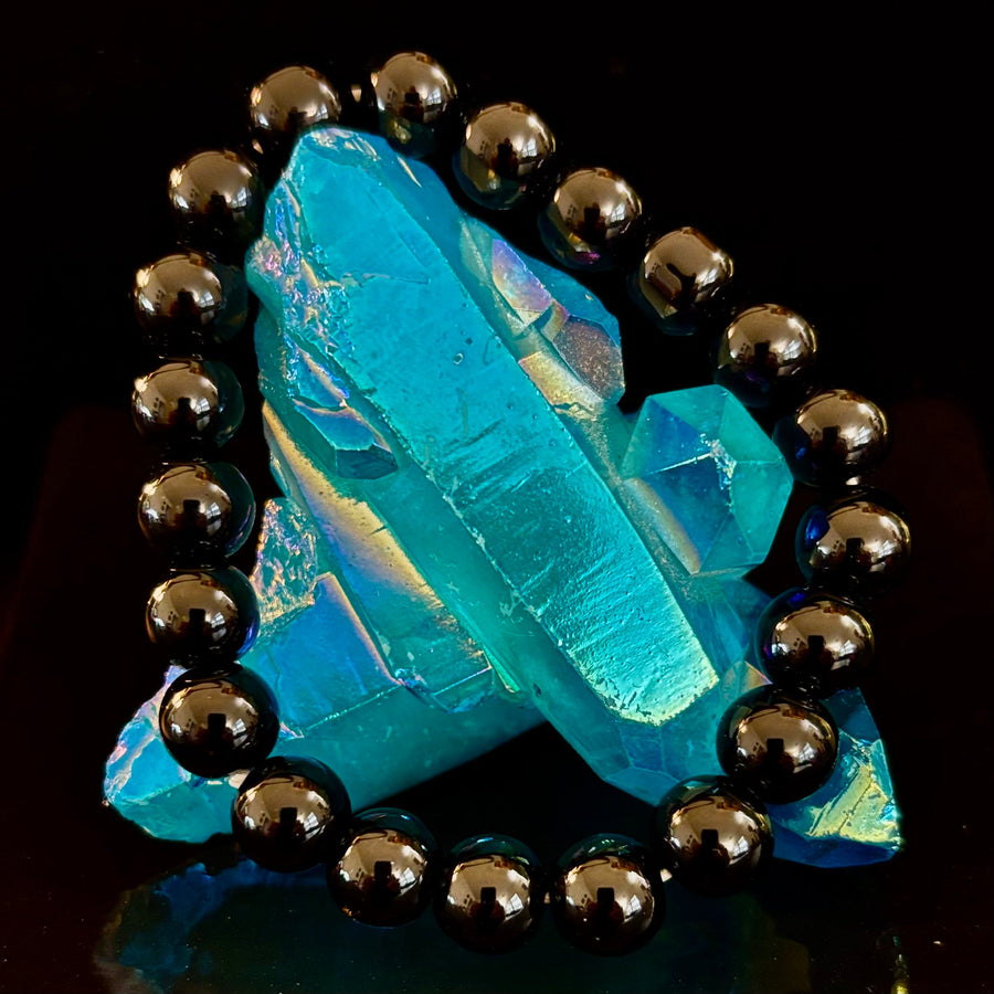 Black Obsidian Beaded Bracelet – Grounding, Protection & Inner Peace