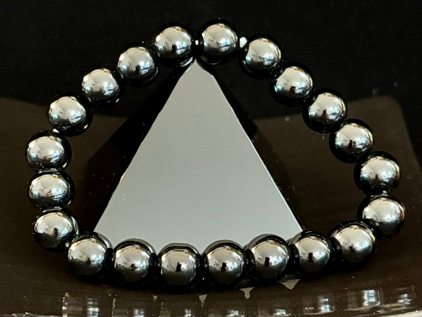 Black Obsidian Beaded Bracelet – Grounding, Protection & Inner Peace