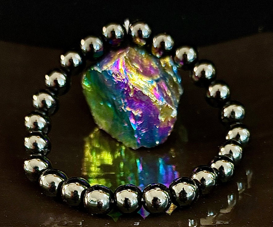 Black Obsidian Beaded Bracelet – Grounding, Protection & Inner Peace