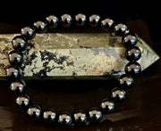Black Onyx 8mm Reiki-Infused Protection & Grounding Bracelet (7.5” Medium Wrists)