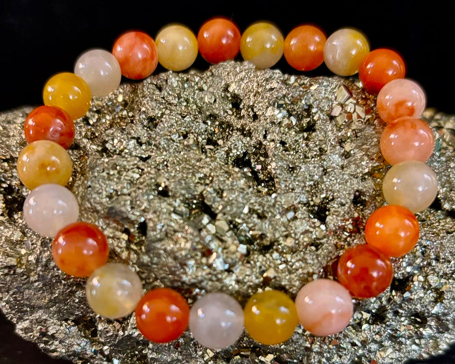 Red Aventurine Bracelet – Confidence, Creativity & Grounded Energy (Medium to Large Wrists)