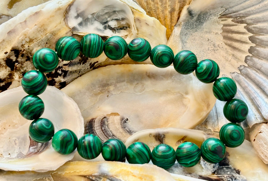 Malachite Bead Bracelet – Transformation and Protection