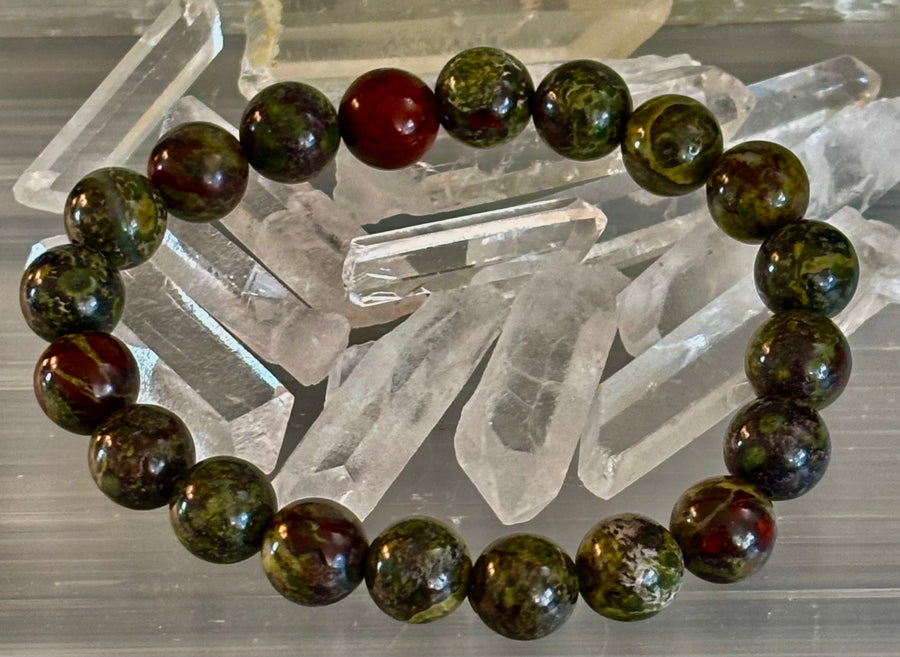 Dragon Bloodstone Bracelet – Courage, Vitality & Empowered Protection (Medium & Large Wrists)