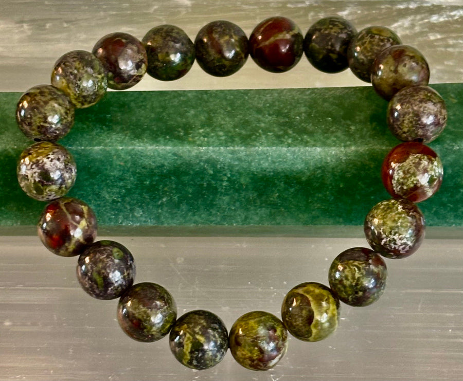 Dragon Bloodstone Bracelet – Courage, Vitality & Empowered Protection (Medium & Large Wrists)