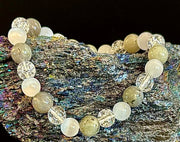 Reiki-Infused Lightworkers Healing Bracelet – Labradorite, Crackle Quartz & Selenite