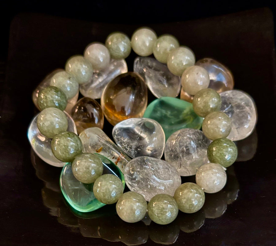 Jade Abundance & Prosperity Bracelet – 8mm or 10mm Beads (Medium to Large Wrists)