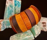 Bohemia Style Literary Retro Elastic Wood Beaded Bracelet – Gradient Brown Tones