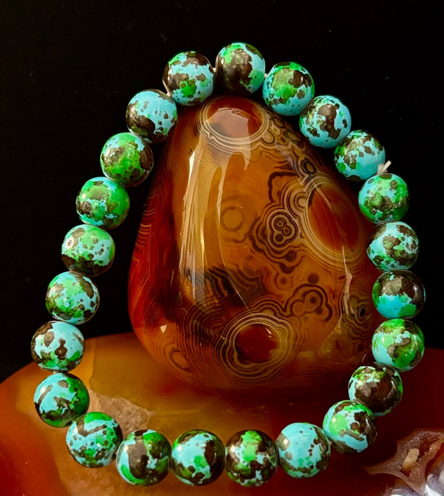 Bohemian Beach Vibes Anti-Anxiety Bracelet – 8mm Calming Beads for Medium Wrists 🌴💆‍♀️🌊