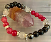 New Beginnings Energy Bracelet – Lepidolite, Hematite, Black Tourmaline & Moonstone