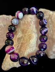 Natural Amethyst Healing Bracelet – 8mm, 10mm, or 12mm Beads