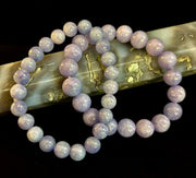 Angelite Crystal Bracelet – Serenity & Intuition | 8mm & 10mm Beads for Medium Wrists