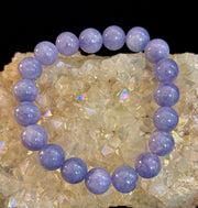 Angelite Crystal Bracelet – Serenity & Intuition | 8mm & 10mm Beads for Medium Wrists