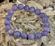 Angelite Crystal Bracelet – Serenity & Intuition | 8mm & 10mm Beads for Medium Wrists