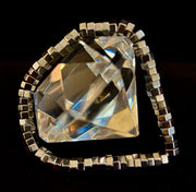 Retro Geometric Hematite Beaded Bracelet – Built for Large to Extra Large Wrists