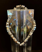 Retro Geometric Hematite Beaded Bracelet – Built for Large to Extra Large Wrists