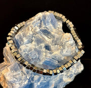 Retro Geometric Hematite Beaded Bracelet – Built for Large to Extra Large Wrists