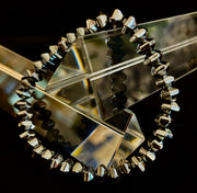 Faceted Hematite Geometric Beaded Bracelet – Strength & Style for Medium to Large Wrists