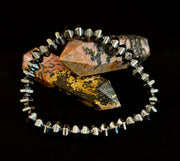 Faceted Hematite Geometric Beaded Bracelet – Strength & Style for Medium to Large Wrists