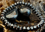 Faceted Hematite Geometric Beaded Bracelet – Strength & Style for Medium to Large Wrists