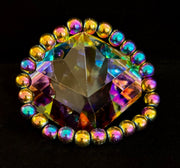 Rainbow Hematite Round Beaded Bracelet – LGBTQ Pride & Strength for Medium or Large Wrists