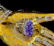 Natural Amethyst Geode Statement Ring – Handmade in Brazil